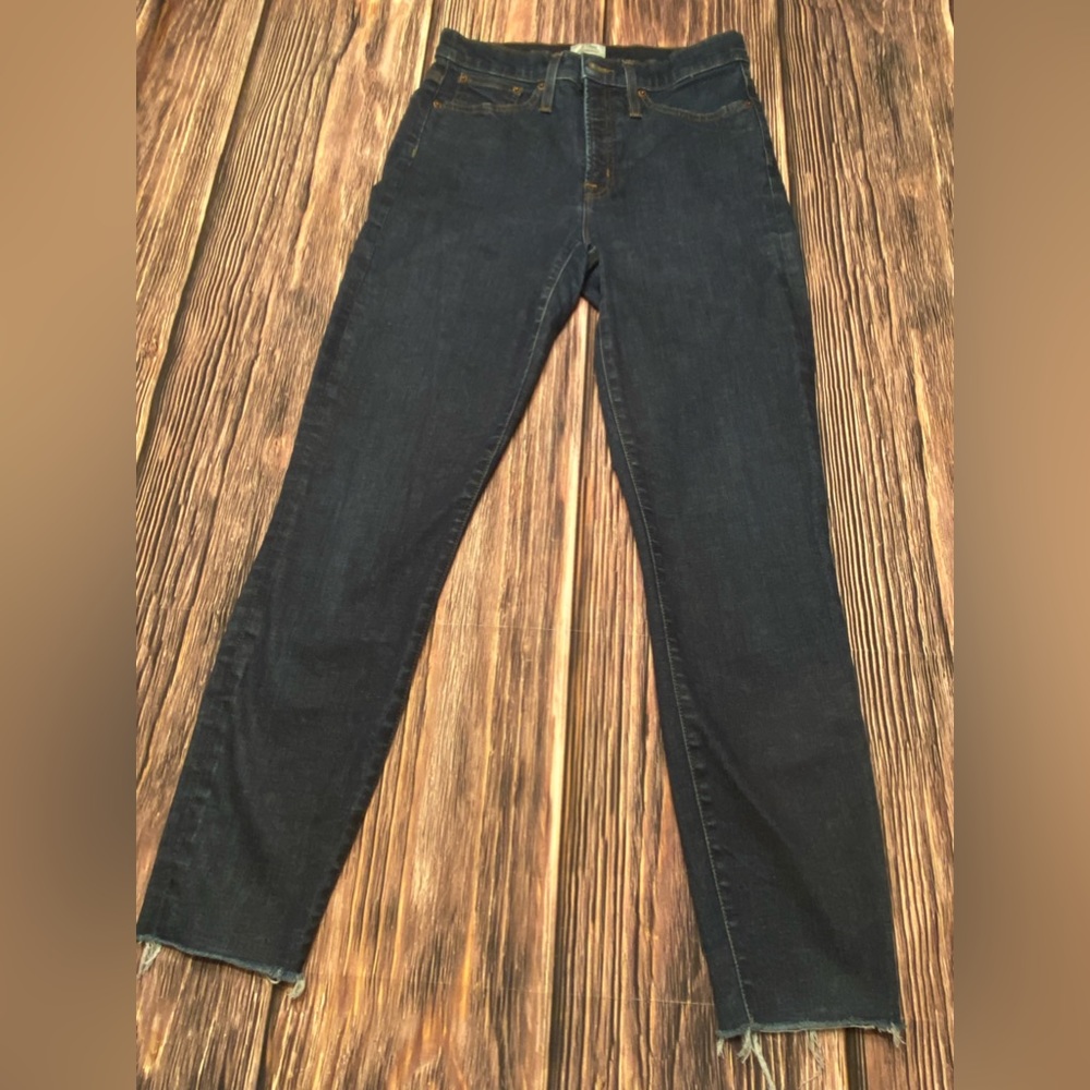 J. Crew High Rise Toothpick Skinny Size 28. Great Condition. Frayed Hems.